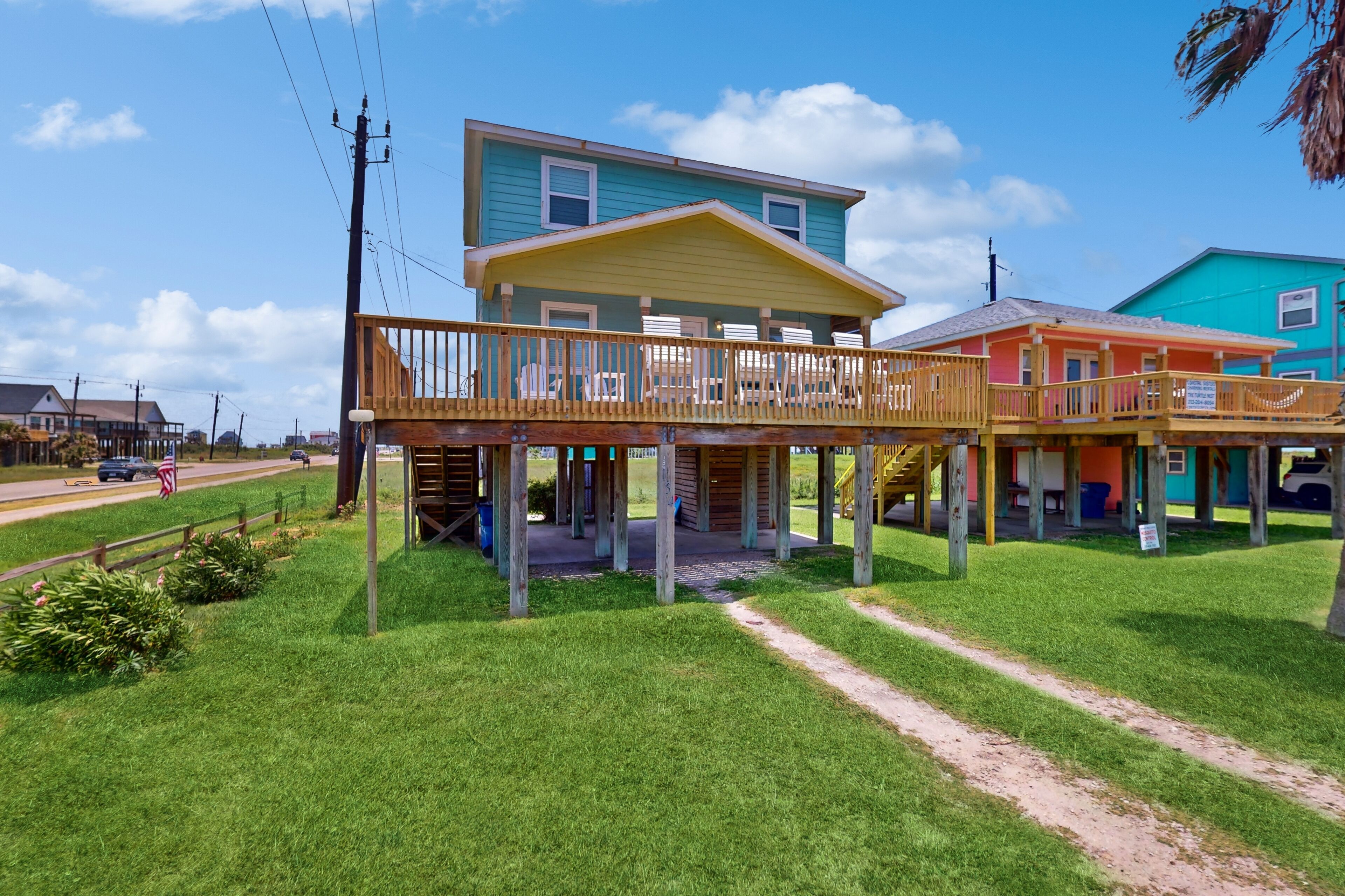 Coastal surfside beach escape w/sunset views & steps to beautiful beach