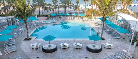 Outdoor pool, a heated pool