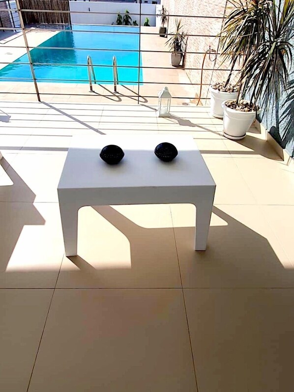 Piscine extérieure, piscine chauffée