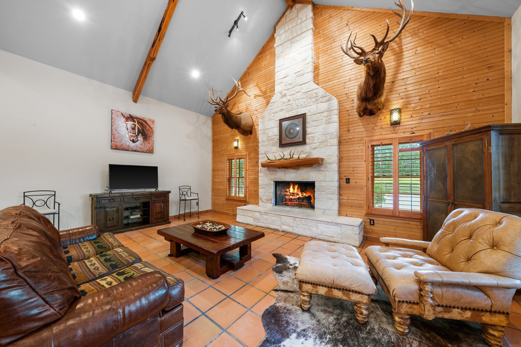 TV connectée, cheminée