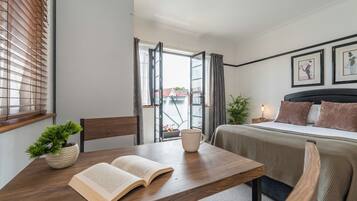1 bedroom, desk, iron/ironing board, travel cot
