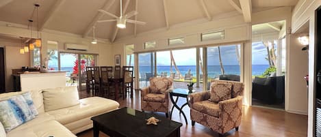 TV, DVD player, stereo