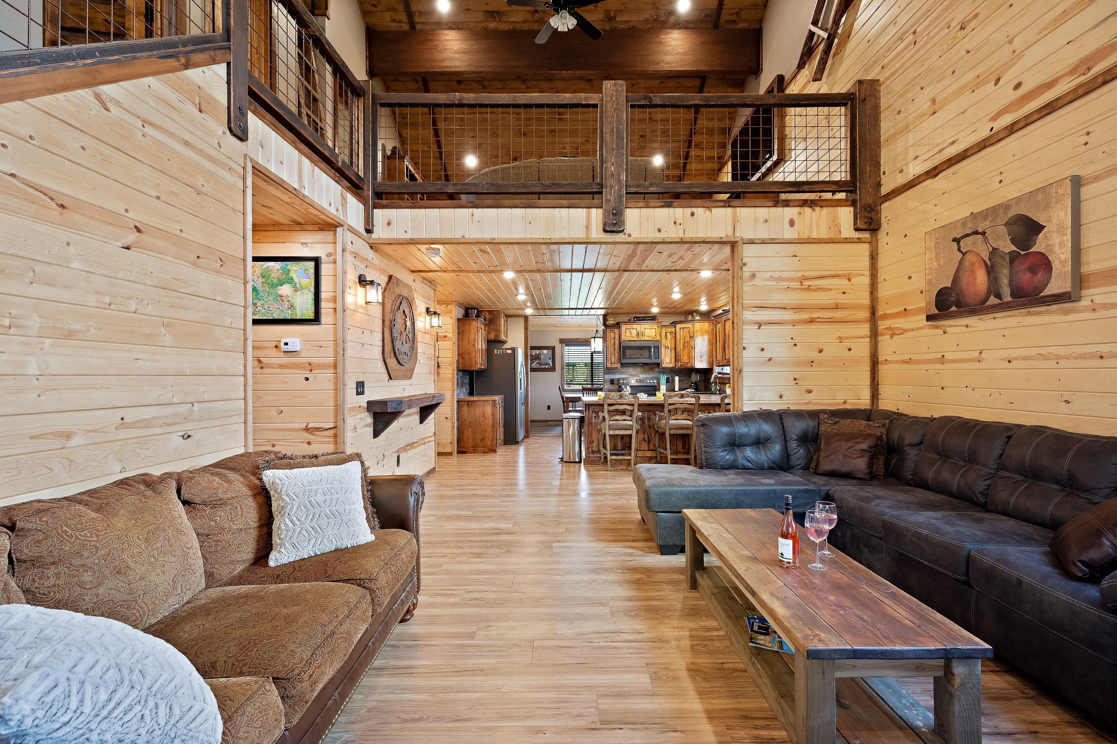 KABINO: Fire Pit Sleeper Sofa Loft 2 Living Rooms Grill WiFi