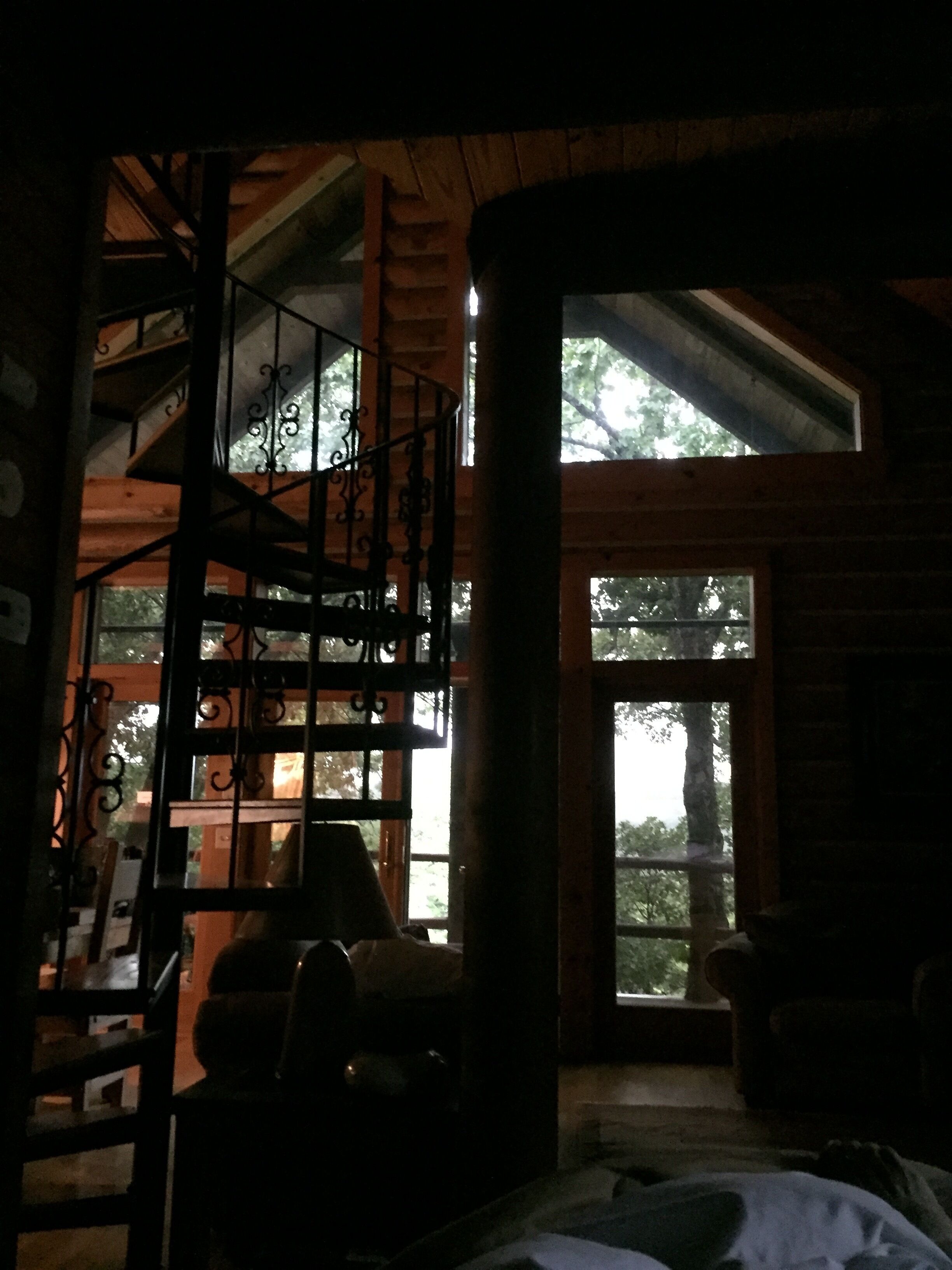 Deer Clan Cabin | Living area | 28-inch flat-screen TV with satellite channels, TV, DVD player