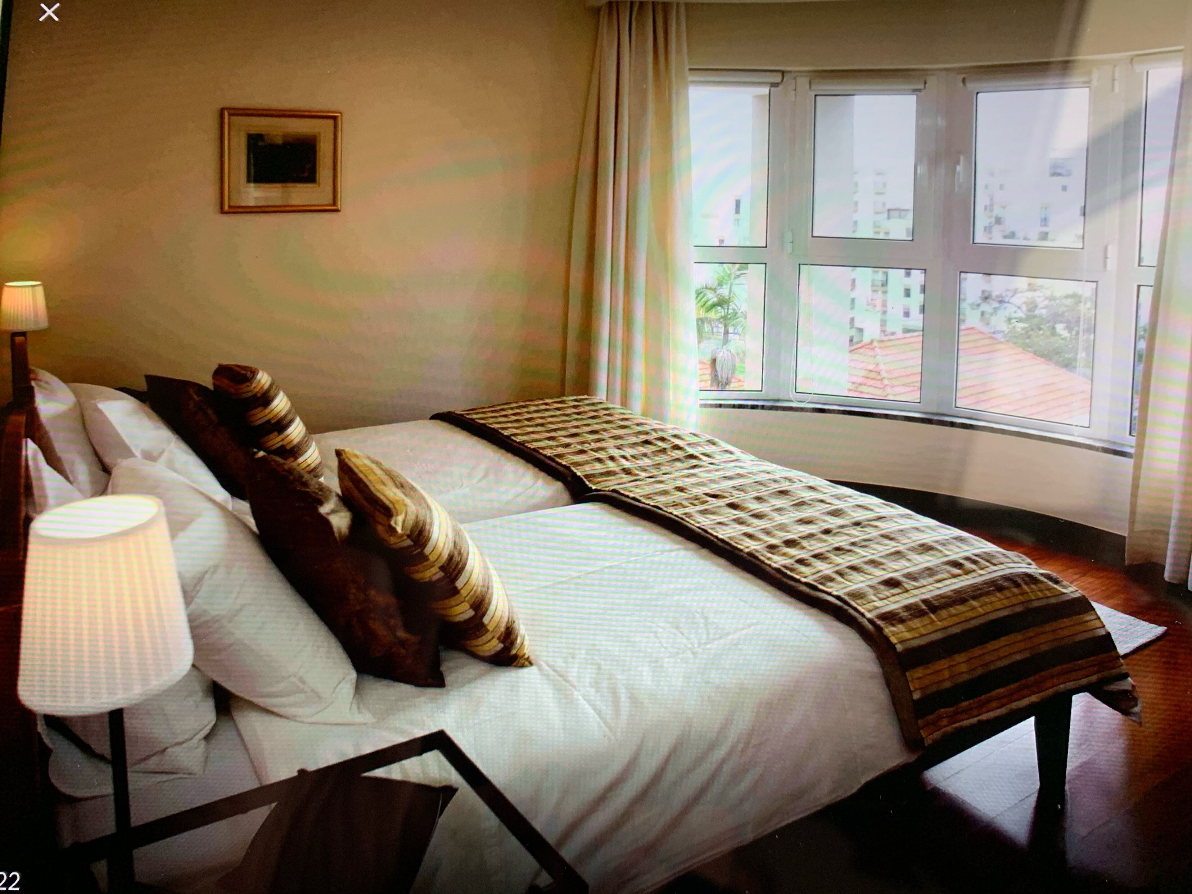 2 bedrooms, in-room safe, iron/ironing board, WiFi