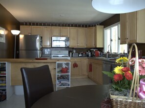 Mikrobølgeovn, ovn, kokeplater og oppvaskmaskin