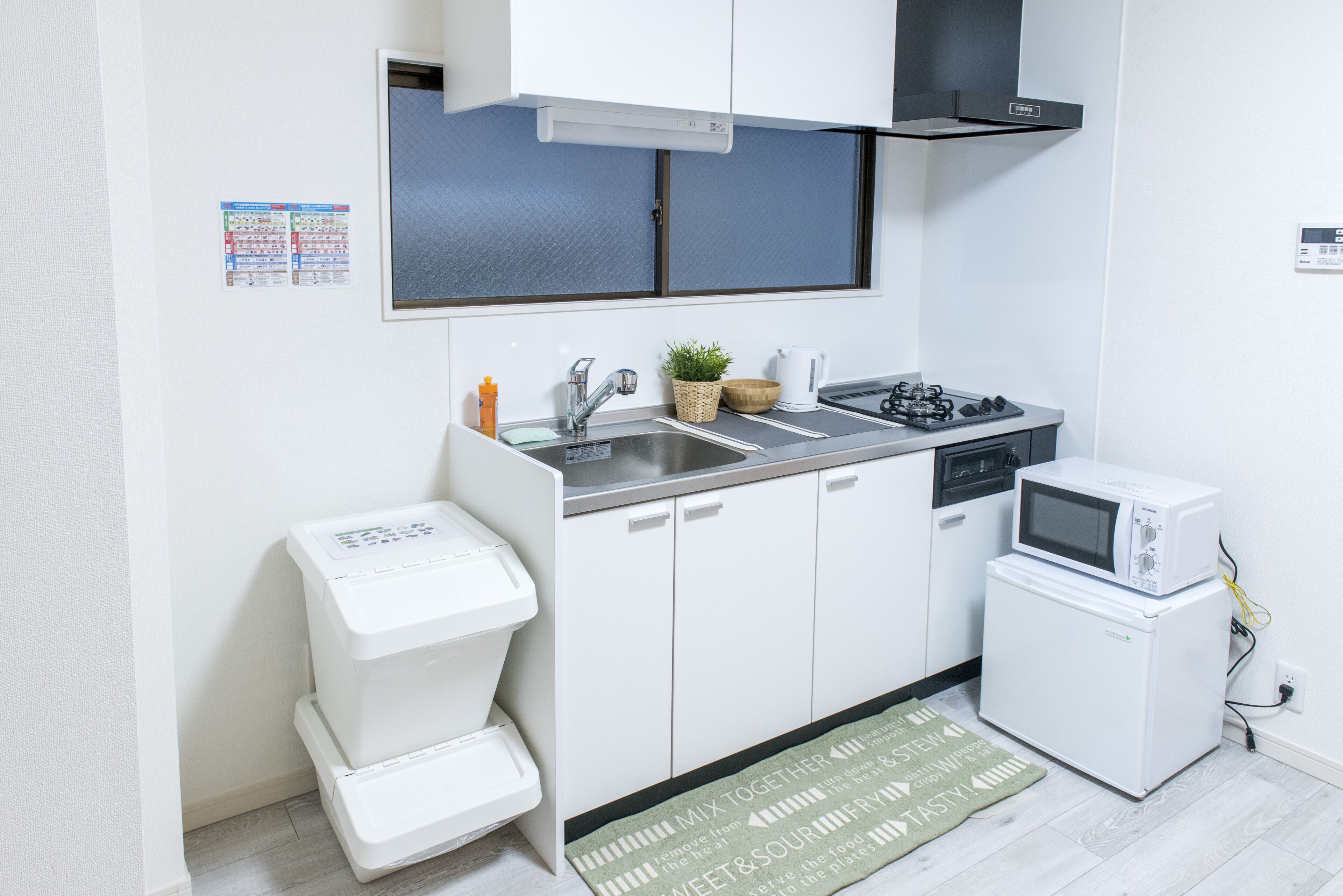 Appartement, 2 slaapkamers (301) | Privékitchenette | Een koelkast, een magnetron, een kookplaat, een waterkoker