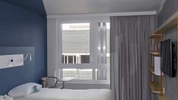 Standardværelse - 2 enkeltsenge | Mørklægningsgardiner, lydisolering, strygejern/strygebræt, gratis Wi-Fi