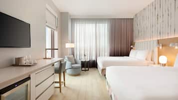 Premium bedding, down comforters, in-room safe, desk