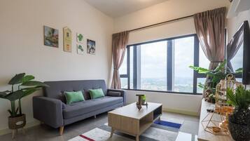 Deluxe Apartment, 2 Bedrooms | Living area