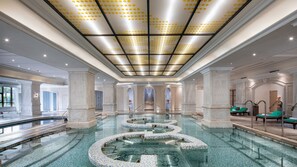 Indoor pool, lifeguards on site