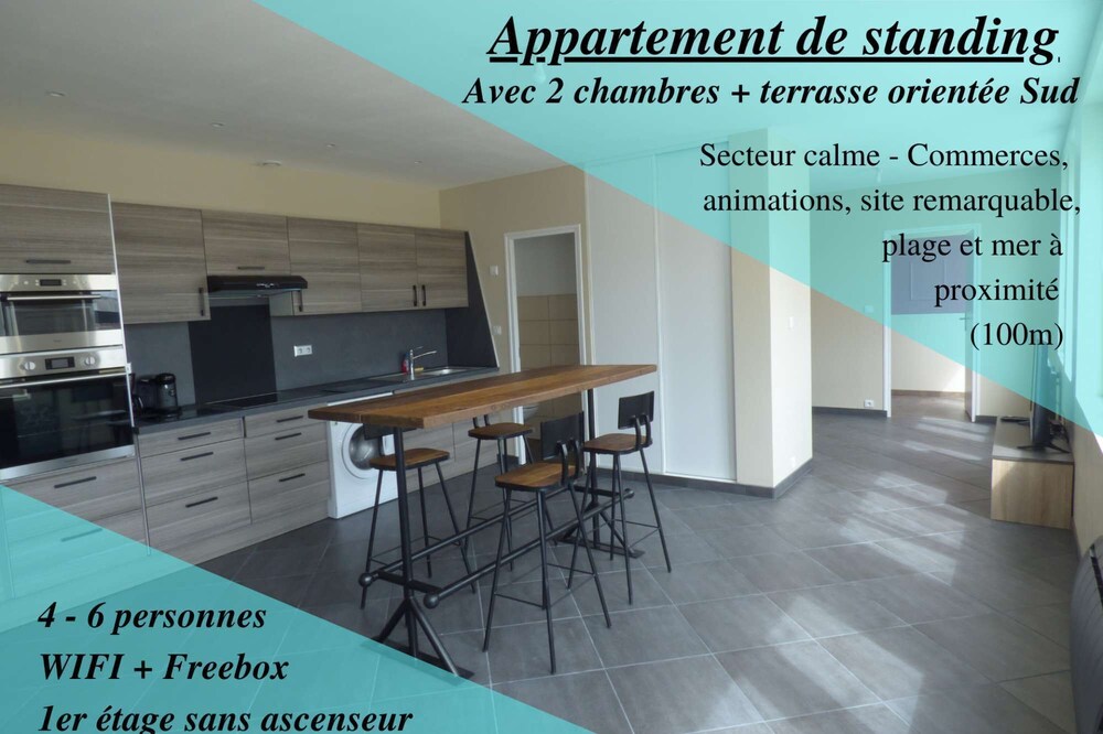 Luxury apartment "Plein Sud" - Hyper-center of Berck-Plage