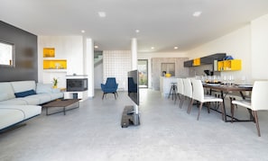 Villa, 4 Bedrooms, Smoking, Private Pool | Living room - Villa Nina Makarska With Heated Infinity Pool of 33 m2 and Stunning sea Views (Makarska)