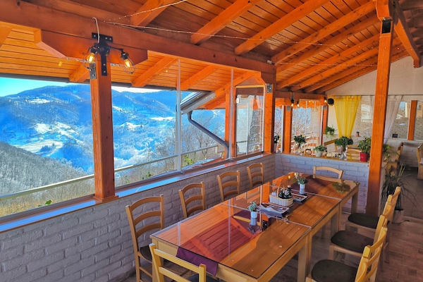 Apartment, 4 Schlafzimmer, Balkon, Gartenblick | Speisen