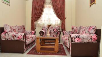 Apartment, 2 Bedrooms, Smoking, Balcony | Living area