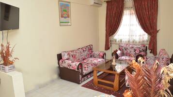 Apartment, 2 Bedrooms, Smoking, Balcony | Living area