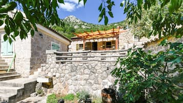 Ferienhaus, 1 Schlafzimmer, Raucher, Terrasse | Unterkunftsgelände