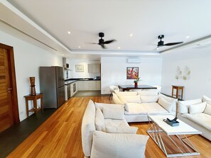 Villa, 2 Bedrooms, Smoking, Private Pool | Living room | TV