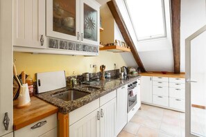 Fridge, oven, stovetop, dishwasher