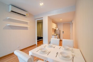 Condo, 2 phòng ngủ, phù hợp cho người khuyết tật, ban công | Khu ăn uống