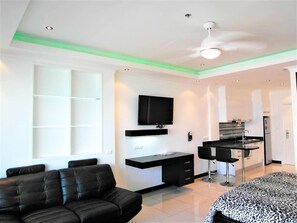 Condo, 1 Bedroom, Smoking, Balcony | Living area - View Talay 8 Large Studio Apartment With sea View Pattaya (Pattaya)
