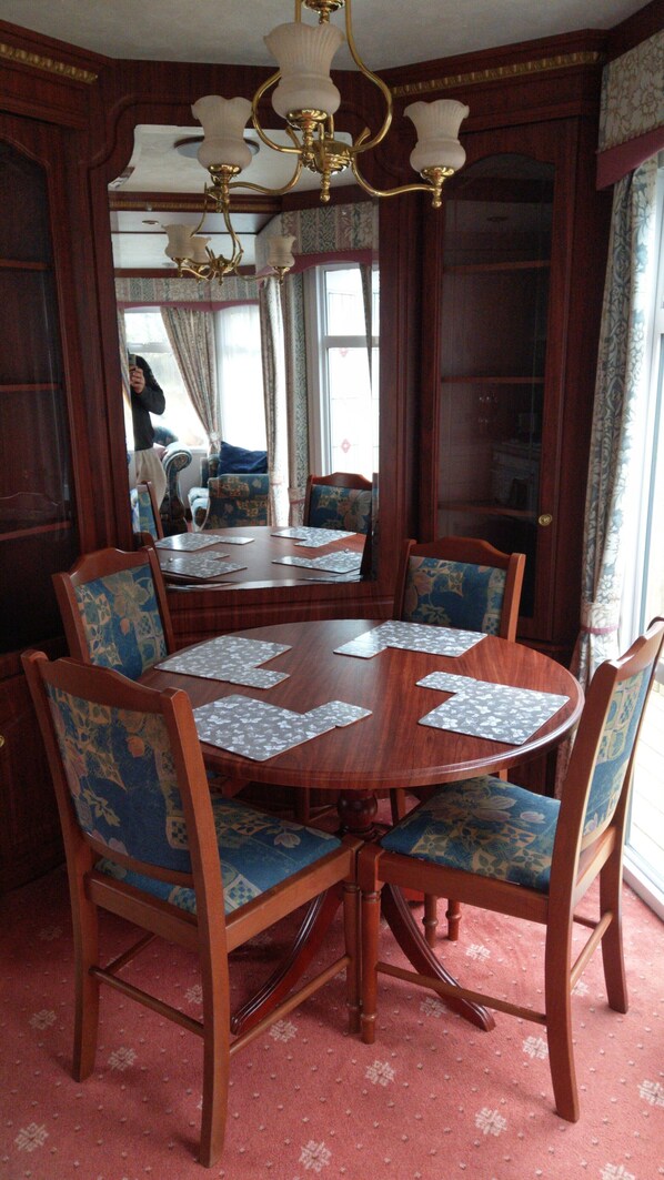 Chalet, 2 Bedrooms, Patio, Lake View | Dining room - The Boat House Chalet - Boat of Garten - Near Aviemore - Sleeps 6 (Boat of Garten)