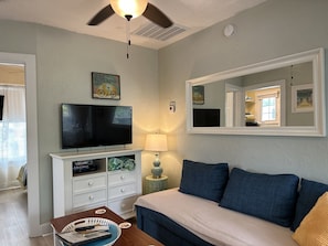 Smart-TV, DVD-Player, Bücher, Musikbibliothek