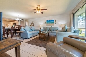 TV - Flamingo Sunset Edgewater Villa 907-2nd Floor End Unit-Golf & Pond Views-Free Beach Tram! (Panama City Beach)