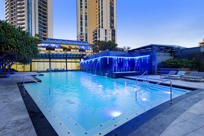 Indoor pool, outdoor pool