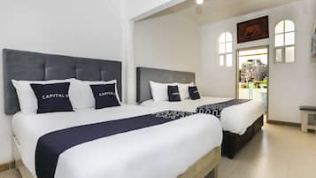 Deluxe Room, Multiple Beds | Iron/ironing board, free WiFi, bed sheets