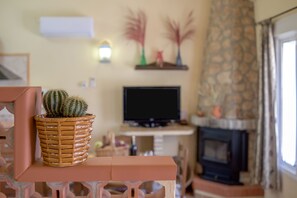 Télévision, cheminée