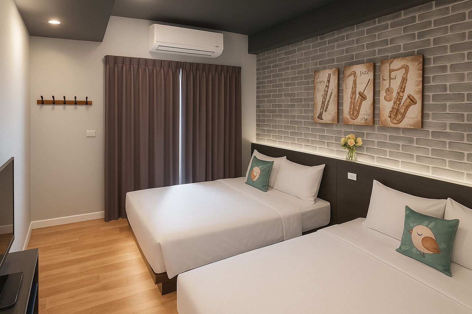 Quadruple Room, Balcony | Blackout drapes, free WiFi, bed sheets