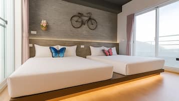 Quadruple Room, Balcony | Blackout curtains, free WiFi, bed sheets