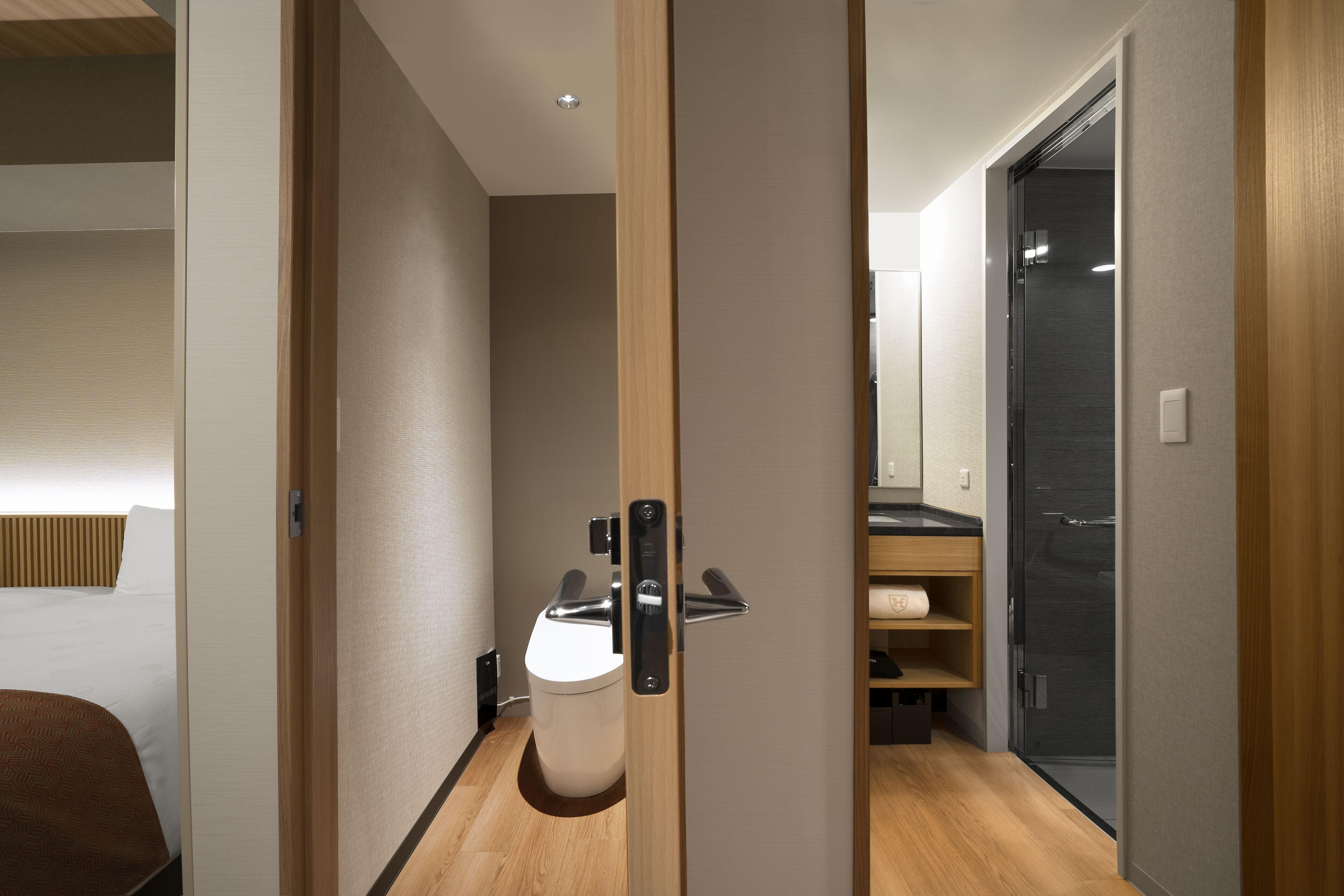 free toiletries, hair dryer, slippers, bidet