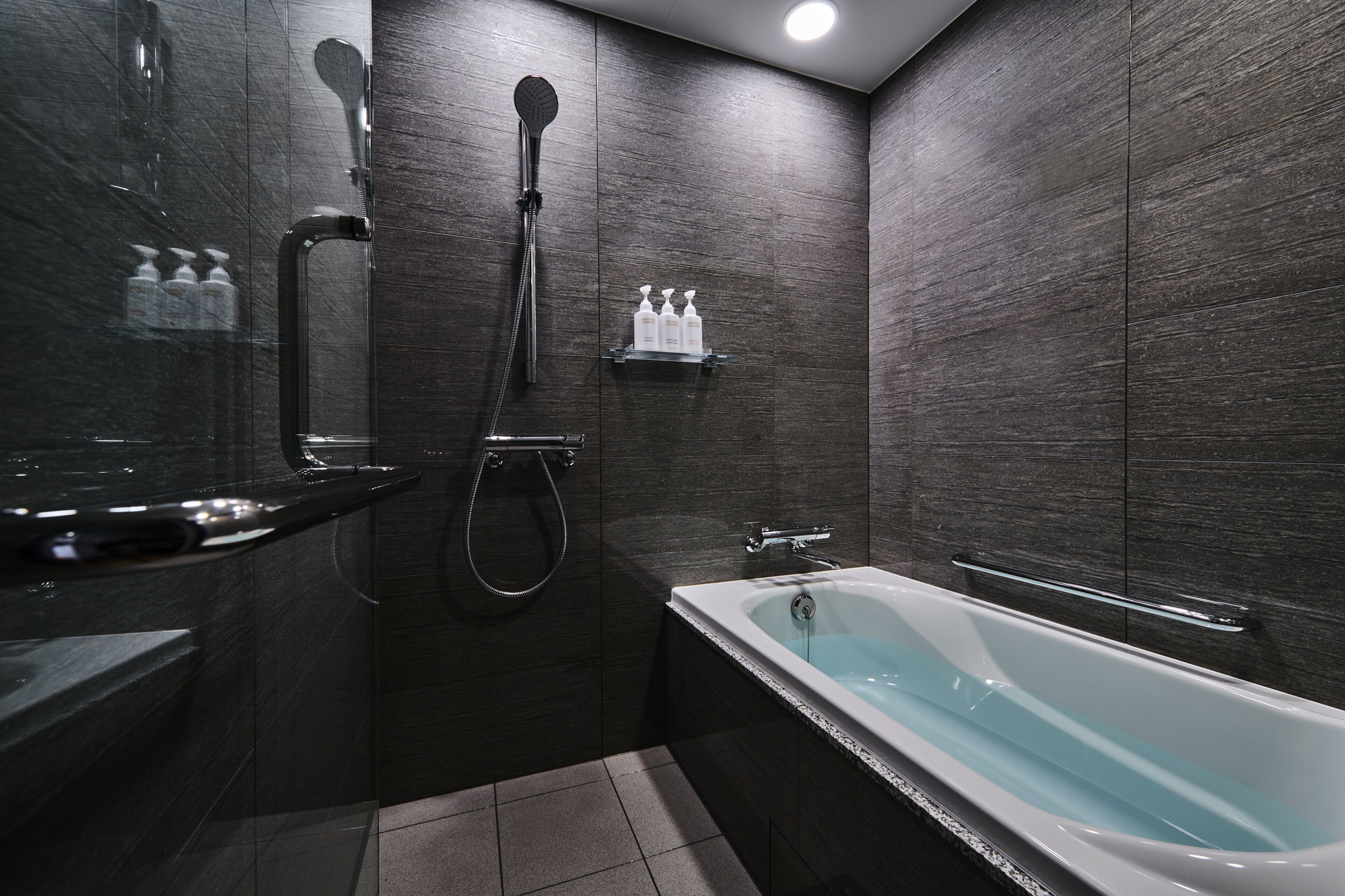 free toiletries, hair dryer, slippers, bidet