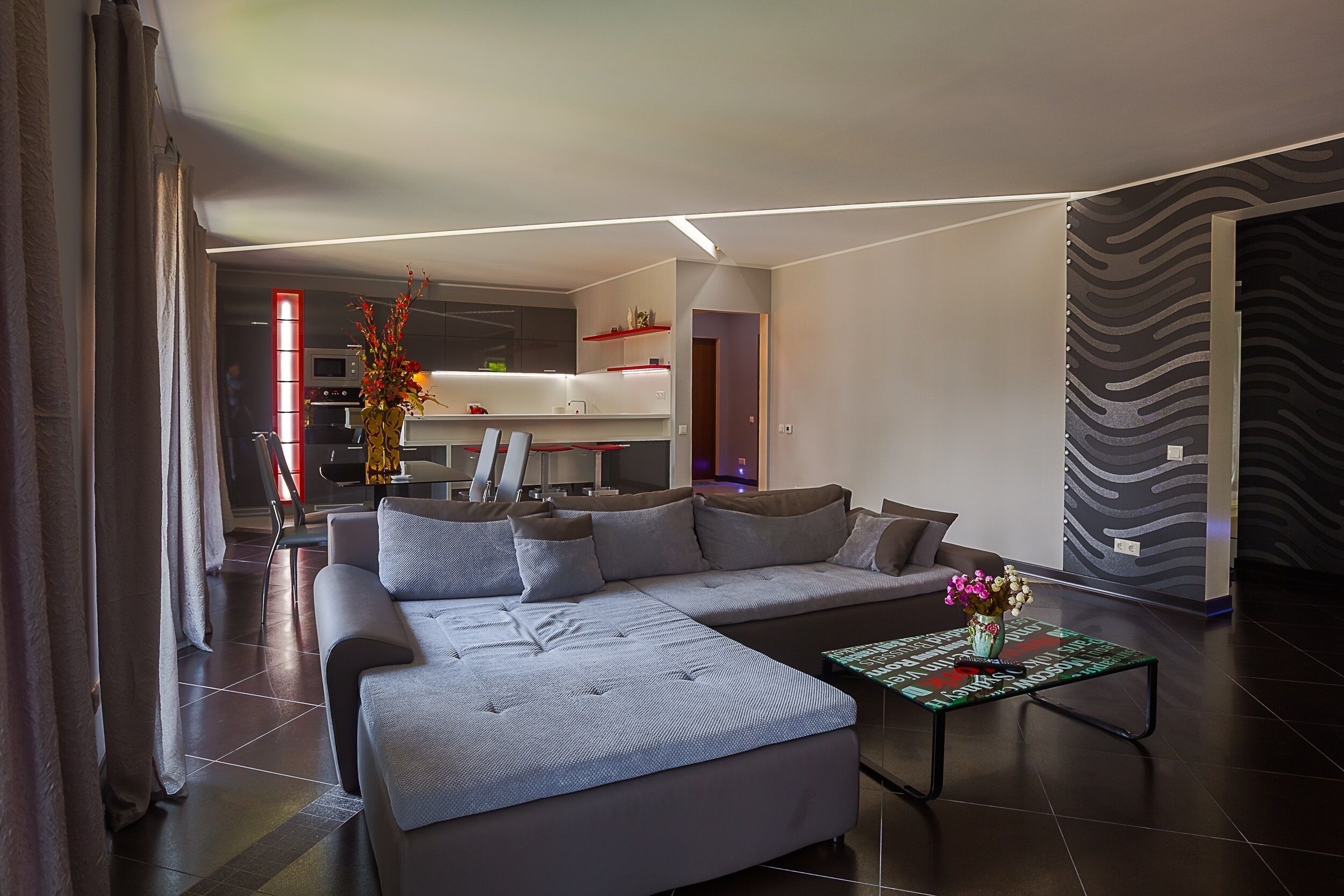 Een flatscreentelevisie