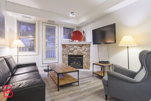 TV, fireplace, offices