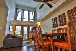 TV, fireplace - Silver Rock Penthouse with Ski Hill View (Fernie)