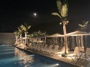 Outdoor pool, open 3:00 PM to 9:00 PM, pool cabanas (surcharge)