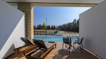 Superior Suite, Pool Access, Pool View (Ionian Hotel) | Balcony view