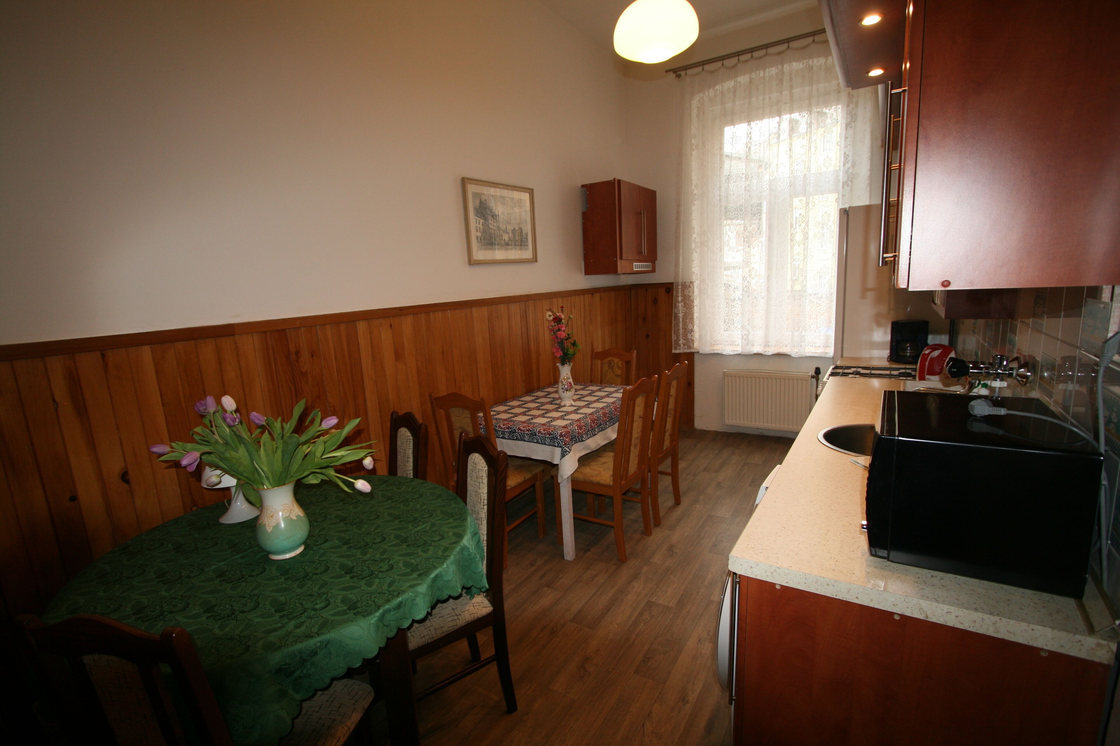 Apartment | Private kitchen | Fridge, microwave, oven, stovetop