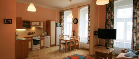 Lägenhet | 1 sovrum, värdeförvaringsskåp på rummet och strykjärn/strykbräda