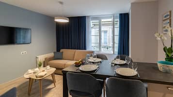 Appartamento City (40m2) | Area soggiorno | TV a schermo piatto