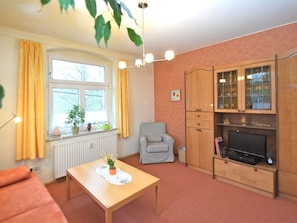 Apartment | Living room - Apartment in Mülsen With Balcony, Heating, Garden Furniture (Muelsen)
