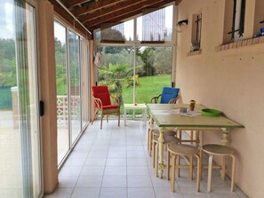 Villa | Living room | Fireplace, DVD player - Spacious Villa in Aups With Swimming Pool (Moissac-Bellevue)