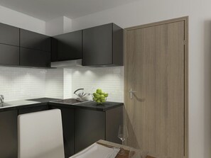 Apartment | Private kitchen - Chalet in Paradiski With Spa & Pool Access (La Plagne-Tarentaise)