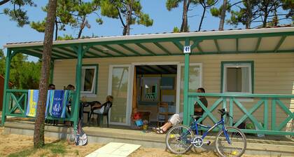 Cozy Wooden Chalet With a Covered Terrace in the Vendée