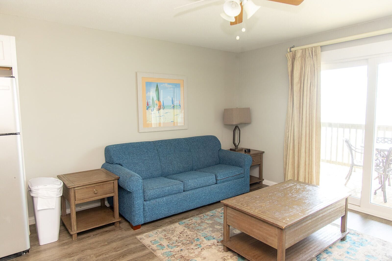 42-inch flat-screen TV with cable channels, TV