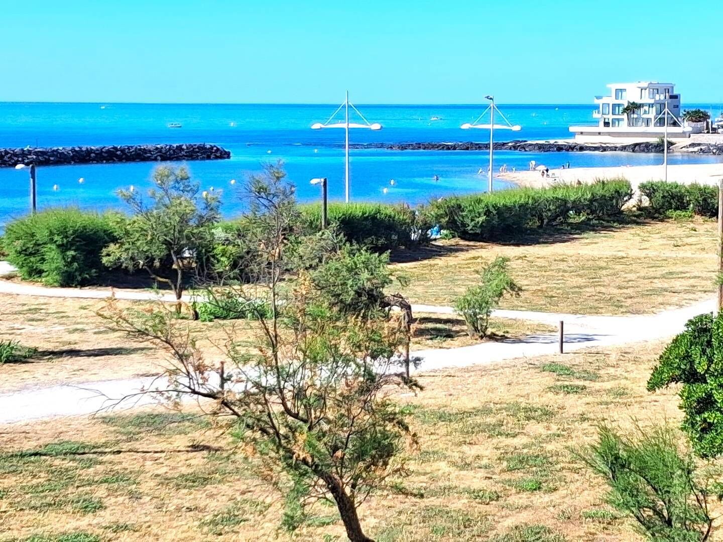 Vlak bij het strand