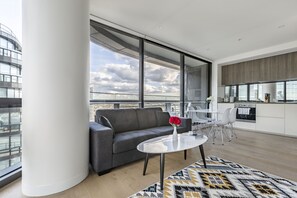 Classic Apartment, 1 Bedroom | Living area | Smart TV, Netflix, streaming services - Kula Docklands (Docklands)